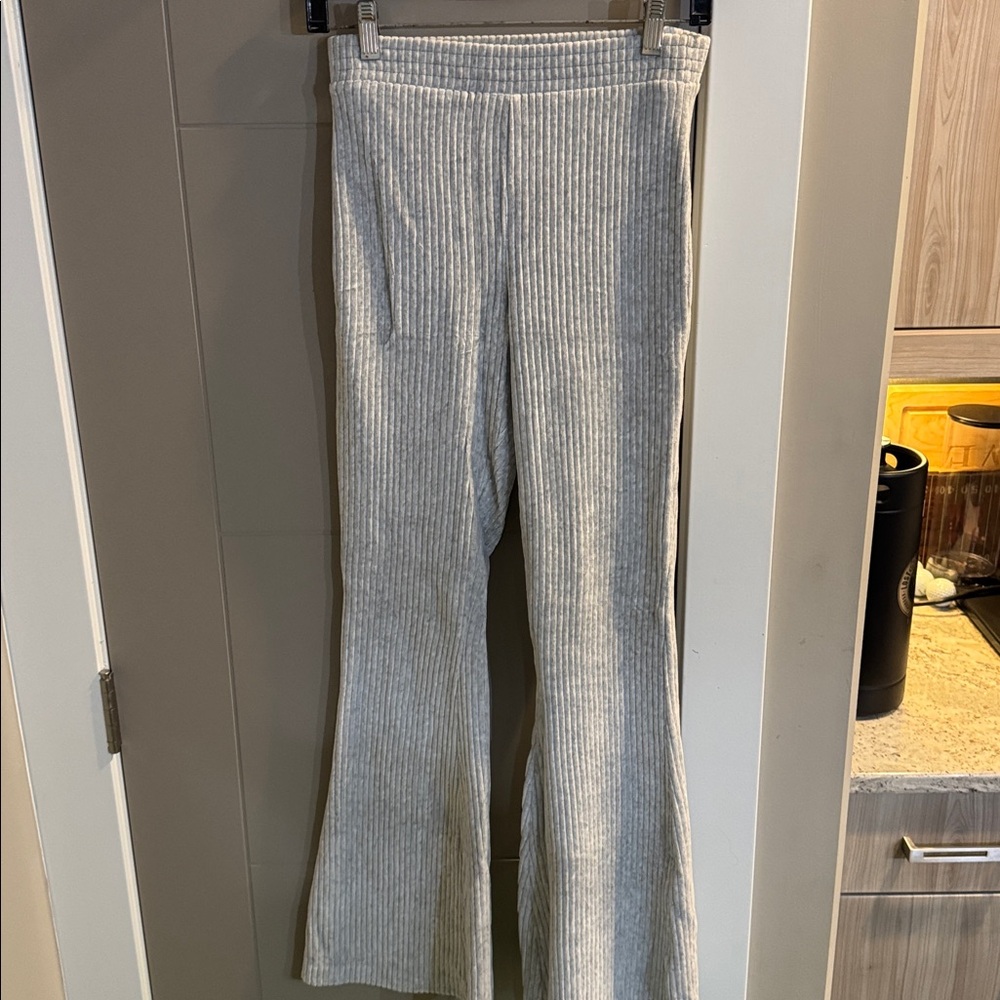 Aerie Light Gray Ribbed Corduroy lounge pants